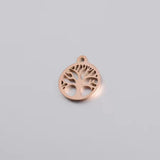 10pcs Stainless Steel Tree of Life Charm Pendant DIY Jewelry Accessories