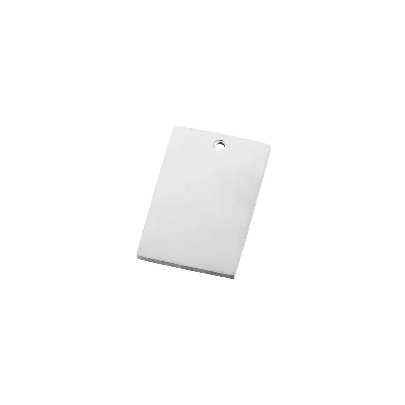 10pcs 15*22mm SS Rectangle Blank Charms for DIY Necklaces Keychains