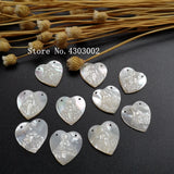 10pcs 15mm Lady of Grace Mother of Pearl Shell Heart Cut DIY Jewelry