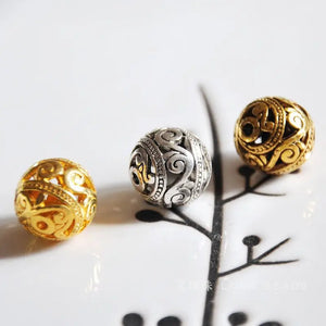 10pcs 15mm Tibetan Silver Hollow Ball Spacer DIY Jewelry Making