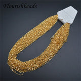10pcs 17.7in Nickel Plated 2mm Link Chain Necklace DIY Jewelry Making