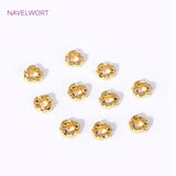 10pcs/lot 18K Plated Wave Spacer Beads For DIY Jewelry Making