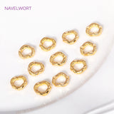 10pcs/lot 18K Plated Wave Spacer Beads For DIY Jewelry Making