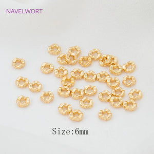 10pcs/lot 18K Plated Wave Spacer Beads For DIY Jewelry Making