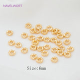 10pcs/lot 18K Plated Wave Spacer Beads For DIY Jewelry Making