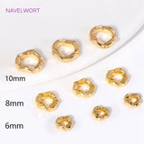10pcs/lot 18K Plated Wave Spacer Beads For DIY Jewelry Making