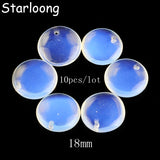 10pcs Opal Glass Beads 18mm Round Shape DIY Necklace Bracelet Jewelry Making
