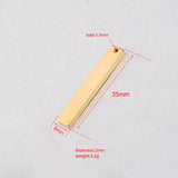 10pcs Stainless Steel Blank Bar Tag Charm Pendant for Custom Jewelry
