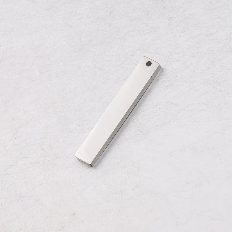 10pcs Stainless Steel Blank Bar Tag Charm Pendant for Custom Jewelry