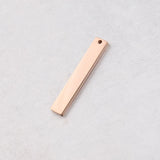 10pcs Stainless Steel Blank Bar Tag Charm Pendant for Custom Jewelry
