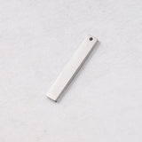 10pcs Stainless Steel Blank Bar Tag Charm Pendant for Custom Jewelry
