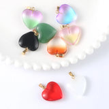 10pcs 20*20mm Heart Lampwork Necklace Pendant Czech Glass Charms Pendants