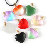 10pcs 20*20mm Heart Lampwork Necklace Pendant Czech Glass Charms Pendants