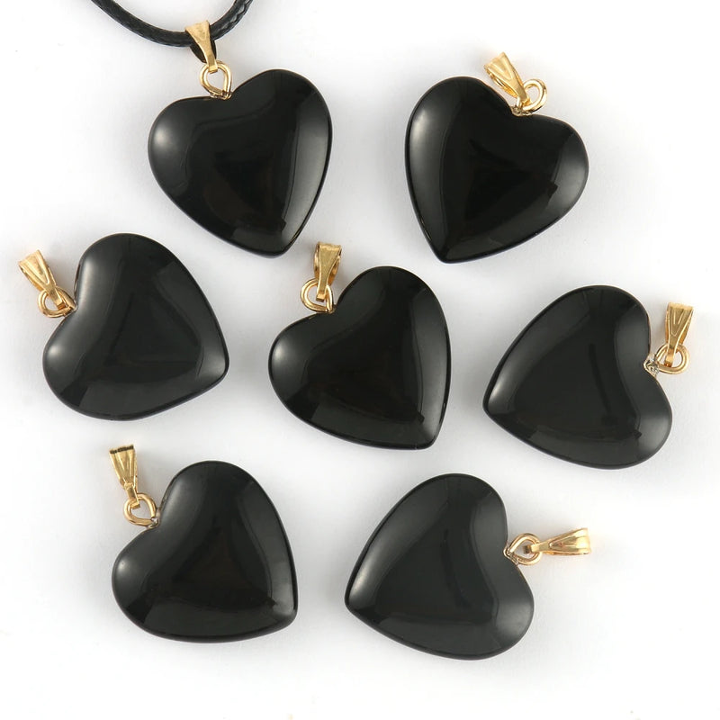 10pcs 20*20mm Heart Lampwork Necklace Pendant Czech Glass Charms Pendants