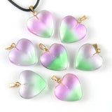 10pcs 20*20mm Heart Lampwork Necklace Pendant Czech Glass Charms Pendants