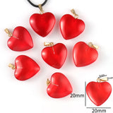 10pcs 20*20mm Heart Lampwork Necklace Pendant Czech Glass Charms Pendants