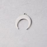 10pcs Stainless Steel Crescent Moon Charms 20*21.4mm DIY Necklace Bracelet