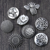 10pcs Vintage Poker 18mm Snap Buttons for Women