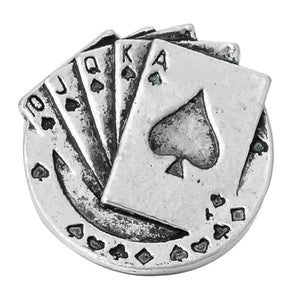 10pcs Vintage Poker 18mm Snap Buttons for Women