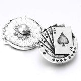 10pcs Vintage Poker 18mm Snap Buttons for Women