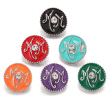 10pcs/lot Snap Button Charms Bracelets Mini Crystal Mixed Flower 12mm