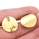 10pcs 20mm Stainless Steel Stud Earrings with Loop for DIY Earring Making