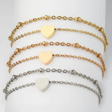 10pcs Double Layer Chain Heart Bracelets Anklet Leg Jewelry