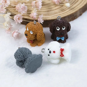 10pcs 3D Dog Charms Keychain Pendant Earring DIY Decoration