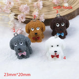 10pcs 3D Dog Charms Keychain Pendant Earring DIY Decoration