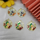 10pcs Colorful Butterfly Charms 23x26mm Enamel Metal Small Pendant DIY Jewelry