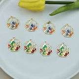 10pcs Colorful Butterfly Charms 23x26mm Enamel Metal Small Pendant DIY Jewelry