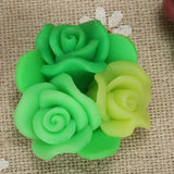 10pcs 25mm Polymer Clay Rose Flower Beads DIY Phone Case Decoration