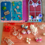 10pcs 25mm Polymer Clay Rose Flower Beads DIY Phone Case Decoration