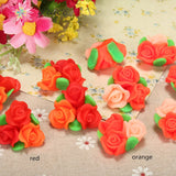10pcs 25mm Polymer Clay Rose Flower Beads DIY Phone Case Decoration
