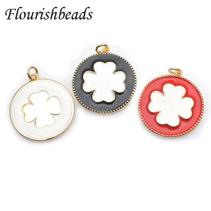 10pcs 25x26mm Brass Plated Flower Charms for Jewelry Making