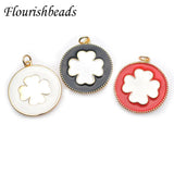 10pcs 25x26mm Brass Plated Flower Charms for Jewelry Making