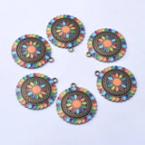 10pcs Enamelled Alloy Charms Ear Pendant DIY Jewelry Earrings