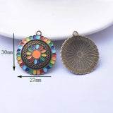 10pcs Enamelled Alloy Charms Ear Pendant DIY Jewelry Earrings