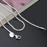 10pcs/lot 2mm Silver Snake Chains Stamped Necklaces Bulk
