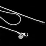 10pcs/lot 2mm Silver Snake Chains Stamped Necklaces Bulk