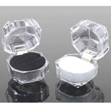 10pcs/lot Acrylic Transparent Jewelry Box Wedding Packaging Ring Earring Box