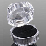 10pcs/lot Acrylic Transparent Jewelry Box Wedding Packaging Ring Earring Box