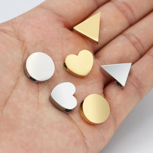 10pcs 304 Stainless Steel Beads 4mm Hole Multicolor Jewelry Making SP020