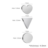 10pcs 304 Stainless Steel Beads 4mm Hole Multicolor Jewelry Making SP020