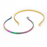 10pcs 304 Stainless Steel Cuff Elastic 5colors for Bracelet Jewelry Making