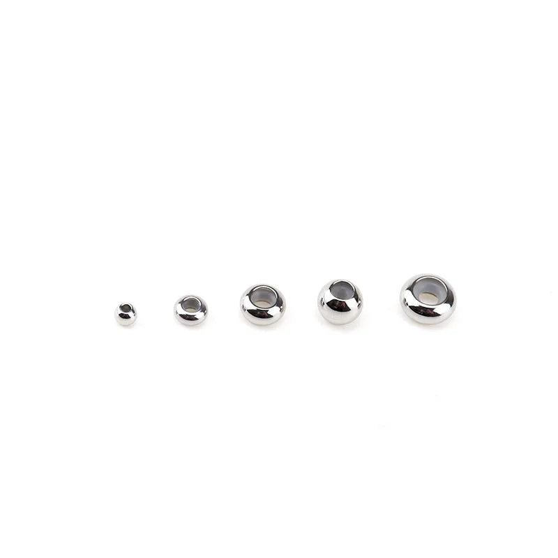 10pcs 304 Stainless Steel Stopper Beads for DIY Jewelry Making