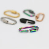 10pcs Stainless Steel Openable Ring Charms Jewelry Making Accessory