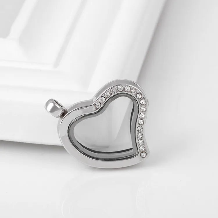 10pcs Heart Love Locket Pendant Memory Charm Gift Jewelry