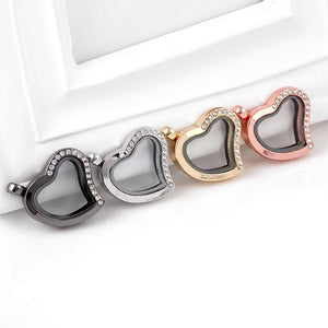10pcs Heart Love Locket Pendant Memory Charm Gift Jewelry