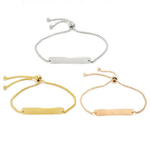 10pcs 316L Stainless Steel Mirror Polish Bar Bracelet DIY Chain Bracelets